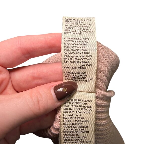 Goodthreads Vintage Pink Cotton V-Neck Tunic Sweater XXL NWT Soft Knit - Picture 5 of 6